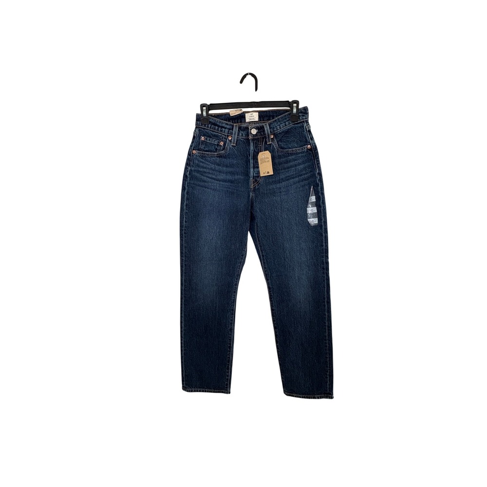 Levis 501 Curve Straight Leg Jeans Dark Wash Stretch Denim 27x30 NWT